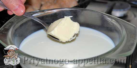сливочное масло в молоке