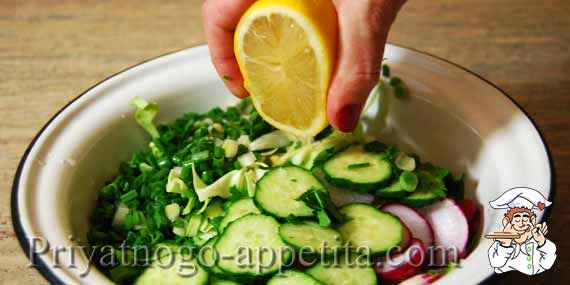 лимон в салат