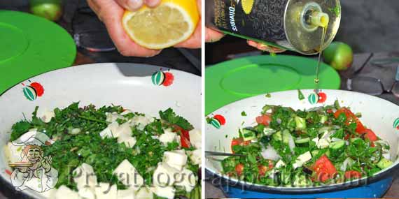 лимон и масло в салат