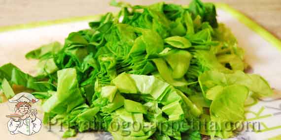резаный зеленый салат