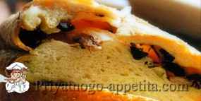 Хлеб с оливками и чесноком