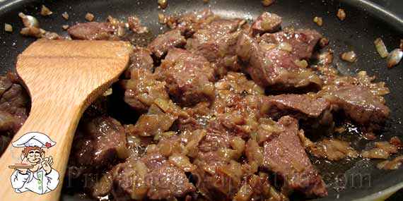 мясо с луком