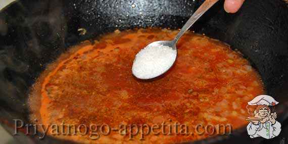 сахар в зажарку