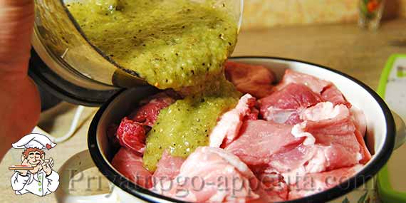 маринад из киви в мясо