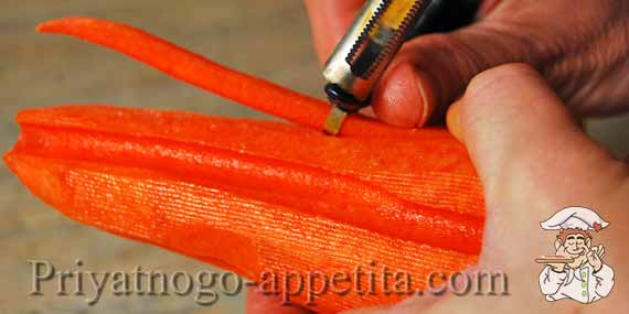 фигурная резка морковки