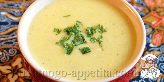 Холодный суп из белой фасоли