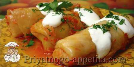 Голубцы, фаршированные мясом