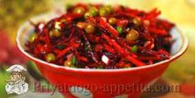 Салат из свежей свеклы и моркови 