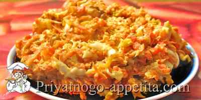 Салат из отварной моркови