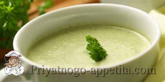 Суп-пюре с зеленым горошком